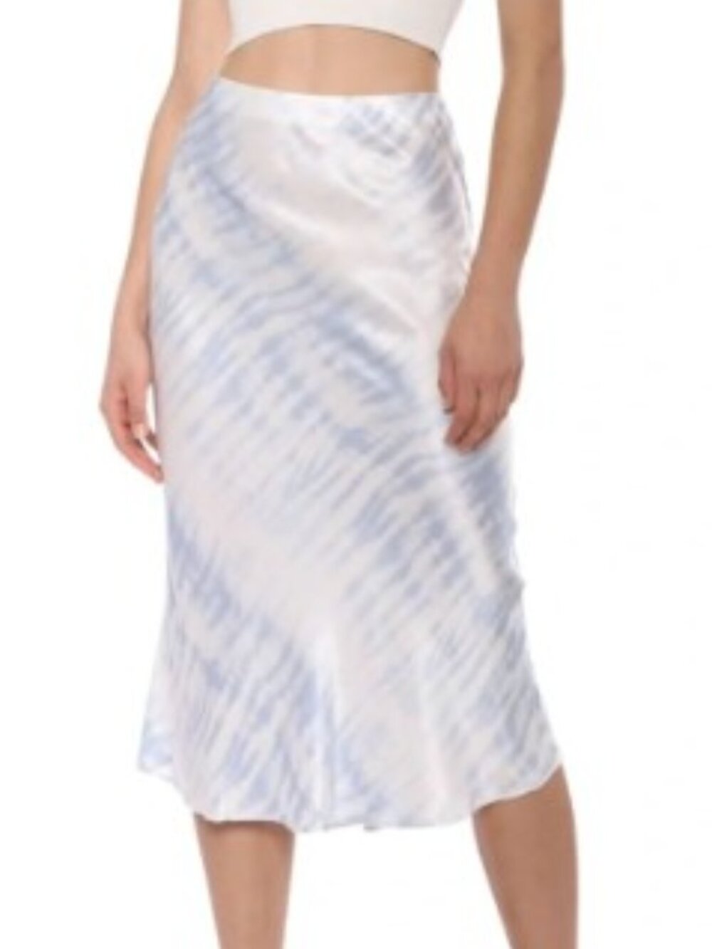 Anya Midi Skirt in Blue Tide